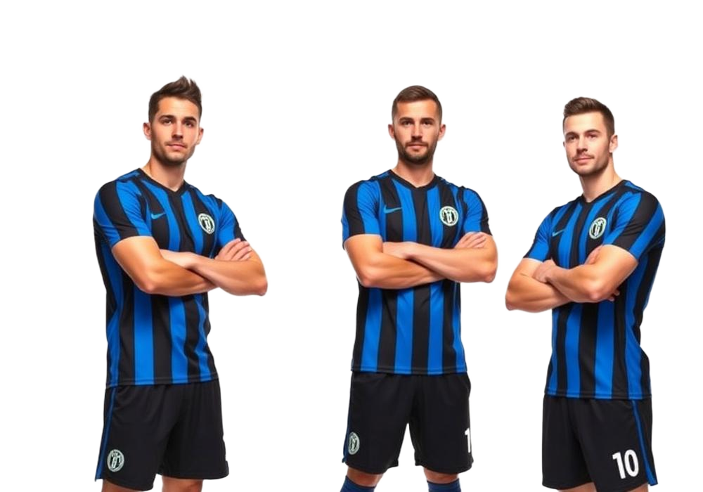 Football players in club kit